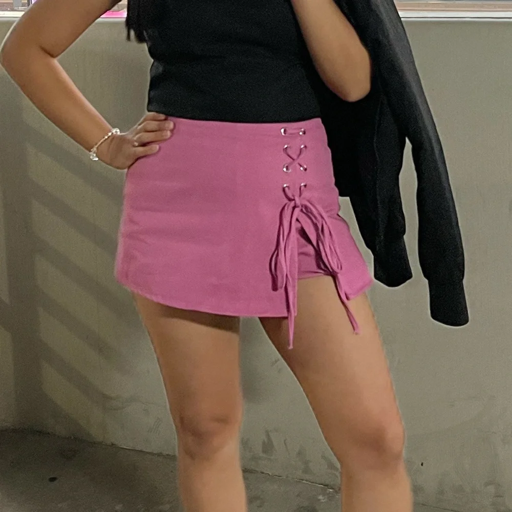 Altar'd State Pink Denim Mini Skirt - Picture 9 of 10